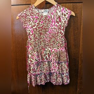 GUC Vintage Speechless girls pink & brown cheetah dress size 6